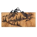 Decoratiune de perete, Nature, lemn/metal, 57.5 x 33 cm, negru/maro