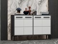 Consola, Odessa, Stria, 120x30x75 cm, PAL, Antracit/Alb