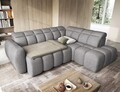 Coltar extensibil dreapta 4 locuri ELTAP, RT-04PAO, Falconn, 258x208x107 cm, lemn/poliester, gri inchis