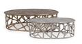 Set 2 masute de cafea Zahid, Bizzotto, 105x67x33 cm, aluminiu