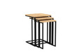 Set masute 3 piese, Puqa Design, Roma, PAL, Safir / Negru