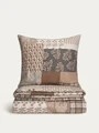 Lenjerie de pat dubla Patchwork, Homla, 160x200 cm, 3 piese, bumbac, multicolor
