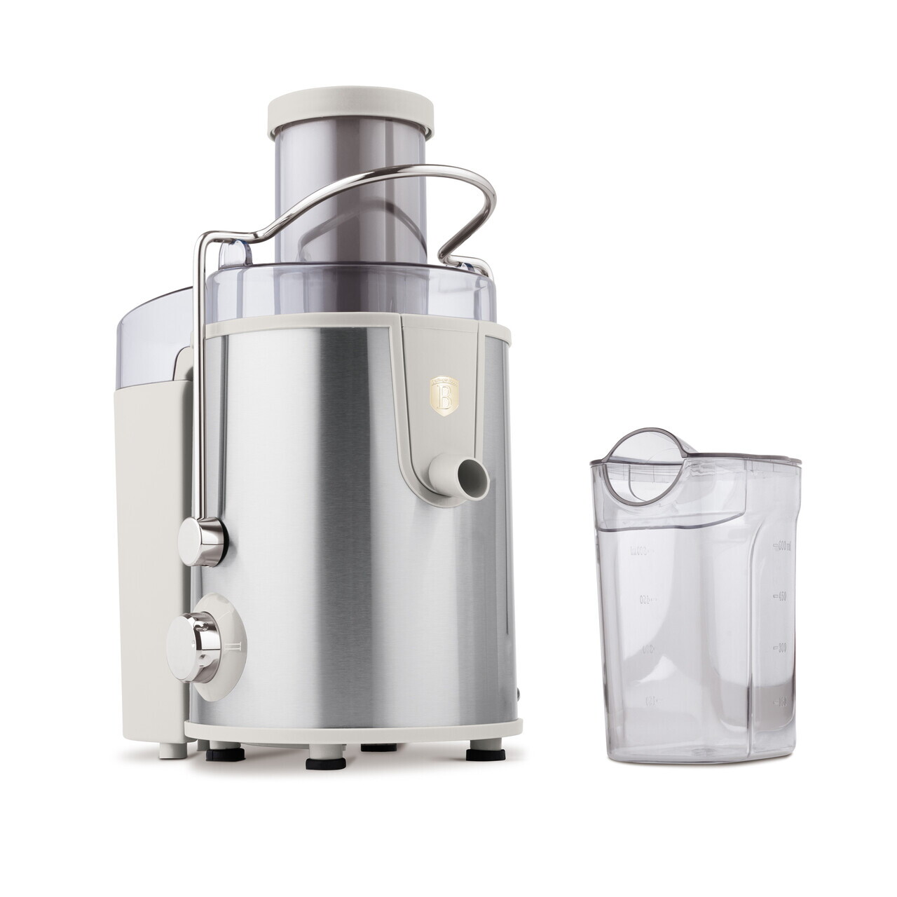 Storcator de fructe Berlinger Haus, Sahara, 500W, 600 ml/1300 ml, inox, crem/argintiu - view 3
