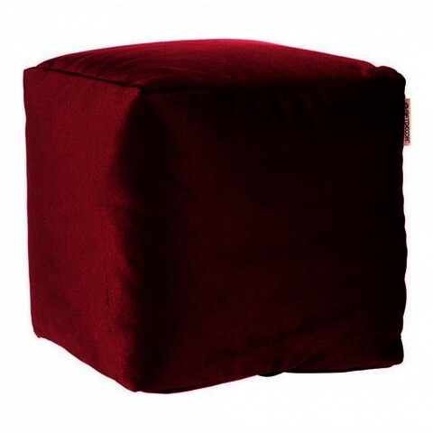 Taburet Gift Decor, Pouffe, 30 x 30 x 30 cm, poliester/polistiren, rosu inchis/maroon