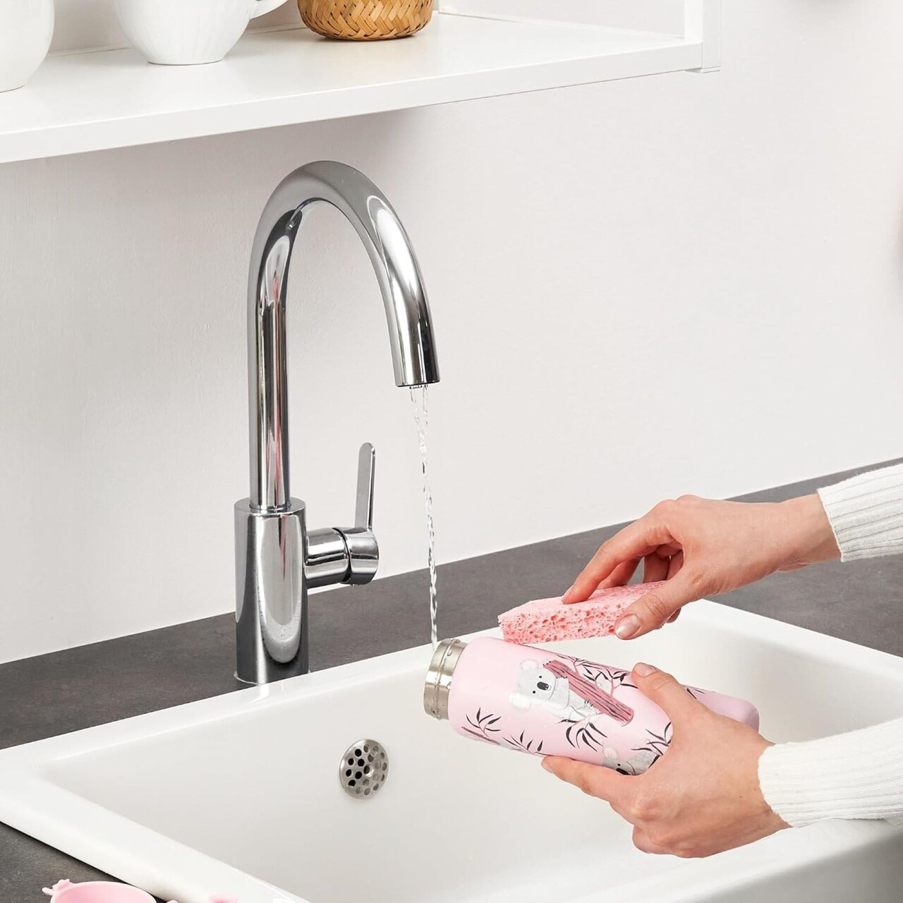 Sticla apa Slim, inox, 500ml, Koala - Ion8 - imagine 11