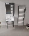 Set Dulap de Baie cu Chiuvetă și Oglindă (2 Piese), Hanah Home, Purus 55, Antracit mat
