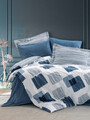 Lenjerie de pat dubla, Solito - Indigo Blue, Cotton Box, Bumbac Ranforce