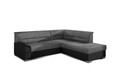 Coltar extensibil dreapta 4 locuri ELTAP, BR18, Bergen, 247x214x83 cm, lemn/poliester, gri inchis/negru