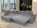 Coltar extensibil stanga 4 locuri ELTAP, LT-03TOU, Eridano, 275x202x88 cm, lemn/poliester, gri inchis
