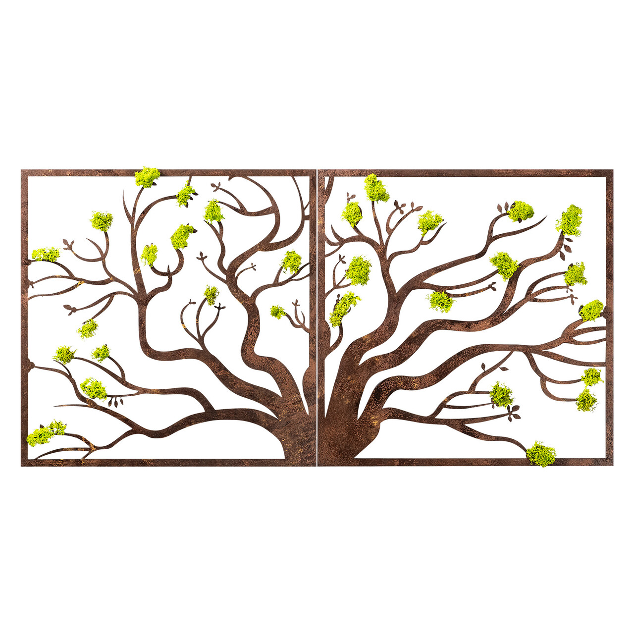 Decoratiune de perete, Tree 1, Dimensiuni: 90 x 1 x 44 cm, Verde/Maro - view 4