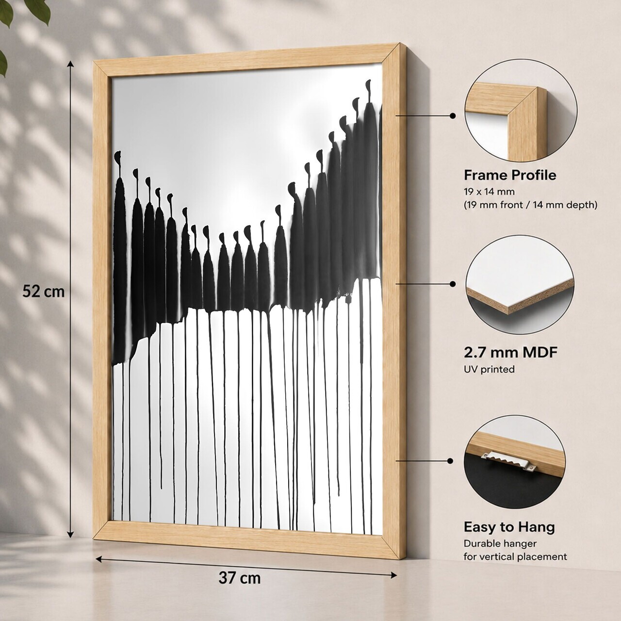Tablou decorativ, 3752AACT-042, Fundal: 100% MDF (Grosime: 2,7 mm) Vopsire: Imprimare UV, Multicolor — imaginea 2