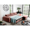 Coltar extensibil dreapta 3 locuri ELTAP, RT-24NU, Grayson, 278x205x92 cm, lemn/poliester, roz