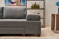 Canapea extensibila 3 locuri, Balcab Home, 825BLC4310, Lemn, Gri