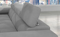 Coltar extensibil stanga 4 locuri ELTAP, Armd-25, Armando, 289x203x85 cm, lemn/poliester, gri deschis/gri inchis