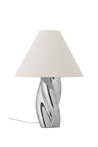 Lampa de masa, Bloomingville, Silva, 1 x E27, 35x49 cm, ceramica/in, argintiu