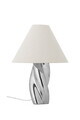 Lampa de masa, Bloomingville, Silva, 1 x E27, 35x49 cm, ceramica/in, argintiu