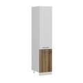 Dulap pentru bucatarie, Hanah Home, Minar, 45x222x58 cm, Alb / Dore
