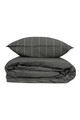 Lenjerie de pat dubla Super King (FR), 3 piese, Aura Stonewashed - Black, Limasso, Bumbac