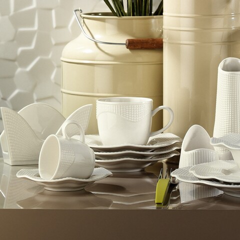 Set de cafea Kutahya Porselen, MLN12KT0014, 12 piese, portelan Kutahya Porselen