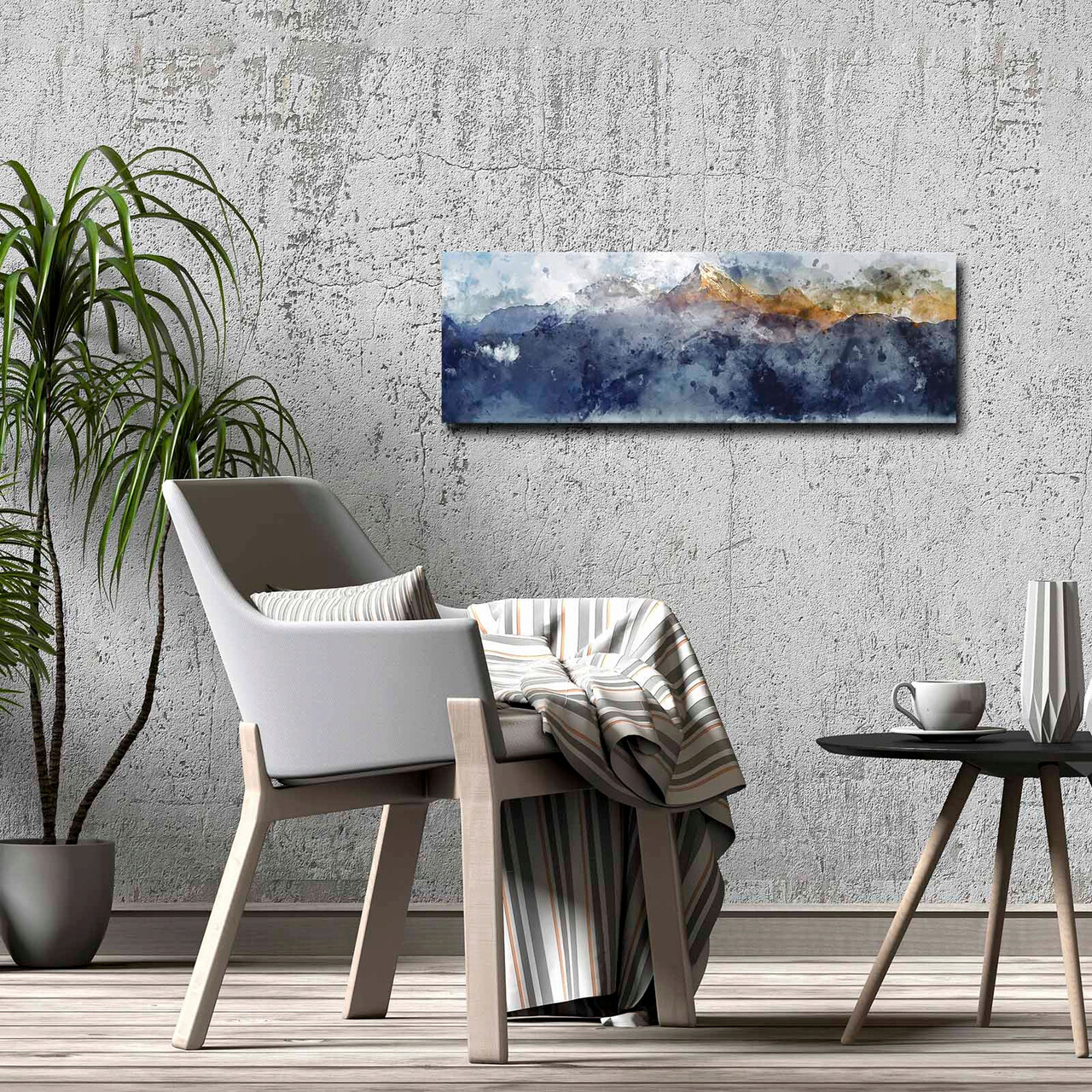 Tablou decorativ, 3090ABSC, Canvas, Lemn, Multicolor - 1 | YEO
