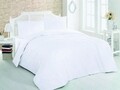 Lenjerie de pat dubla King Quilt (EU) White, Patik, 3 piese, 240x220 cm, bumbac ranforce, alb