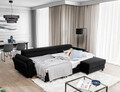 Coltar extensibil dreapta 4 locuri ELTAP, Mari-35, Mariall, 288x200x92 cm, lemn/poliester, negru