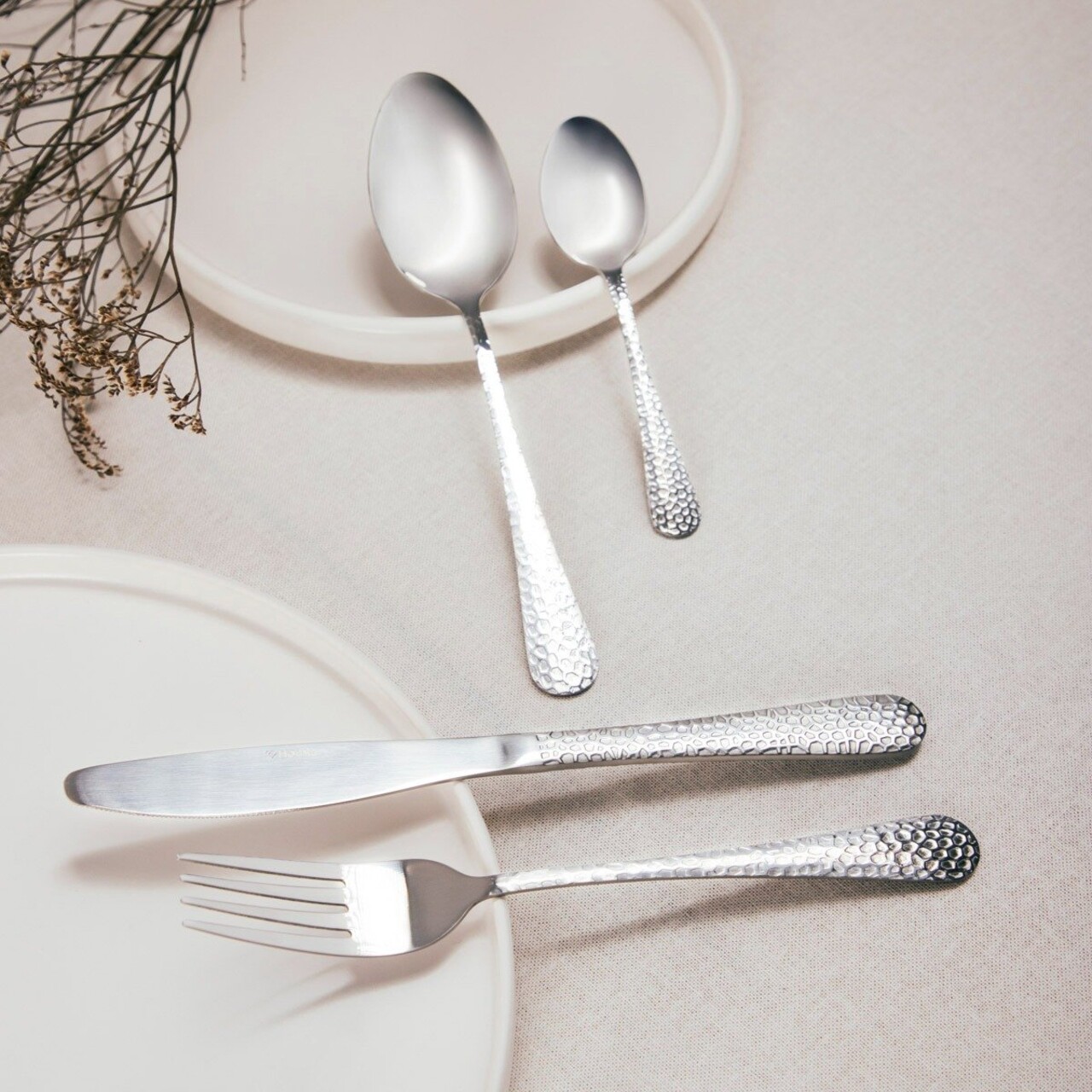 Set tacamuri pentru 6 persoane Gentry, Homla, 24 piese, inox, argintiu