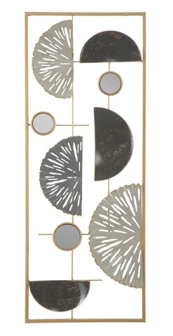 Decoratiune de perete Geometric, Mauro Ferretti, 28.5 x 74 cm, fier