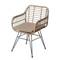 Scaun pentru gradina Ariki v1, 57x 62 x 80 cm, otel/ratan sintetic