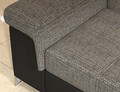 Coltar extensibil stanga 4 locuri ELTAP, ERI-43, Eridano, 275x202x88 cm, lemn/poliester, gri/negru