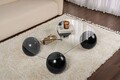 Masuta de cafea, Nordure, Evara, Negru/Transparent