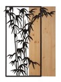 Decoratiune de perete Bamboo, Mauro Ferretti, 58x80 cm, fier/MDF, negru/maro