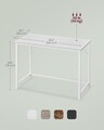 Birou, Vasagle, Maple Cloud White, 100x50x76 cm, PAL/otel, alb nor