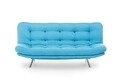 Canapea extensibila Misa Sofabed, Futon, 3 locuri, 198x128 cm, metal, turcoaz