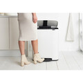 Cos de gunoi cu pedala, Brabantia, Bo Pedal, 60 L, 36.3x54.1x65.2 cm, otel, alb