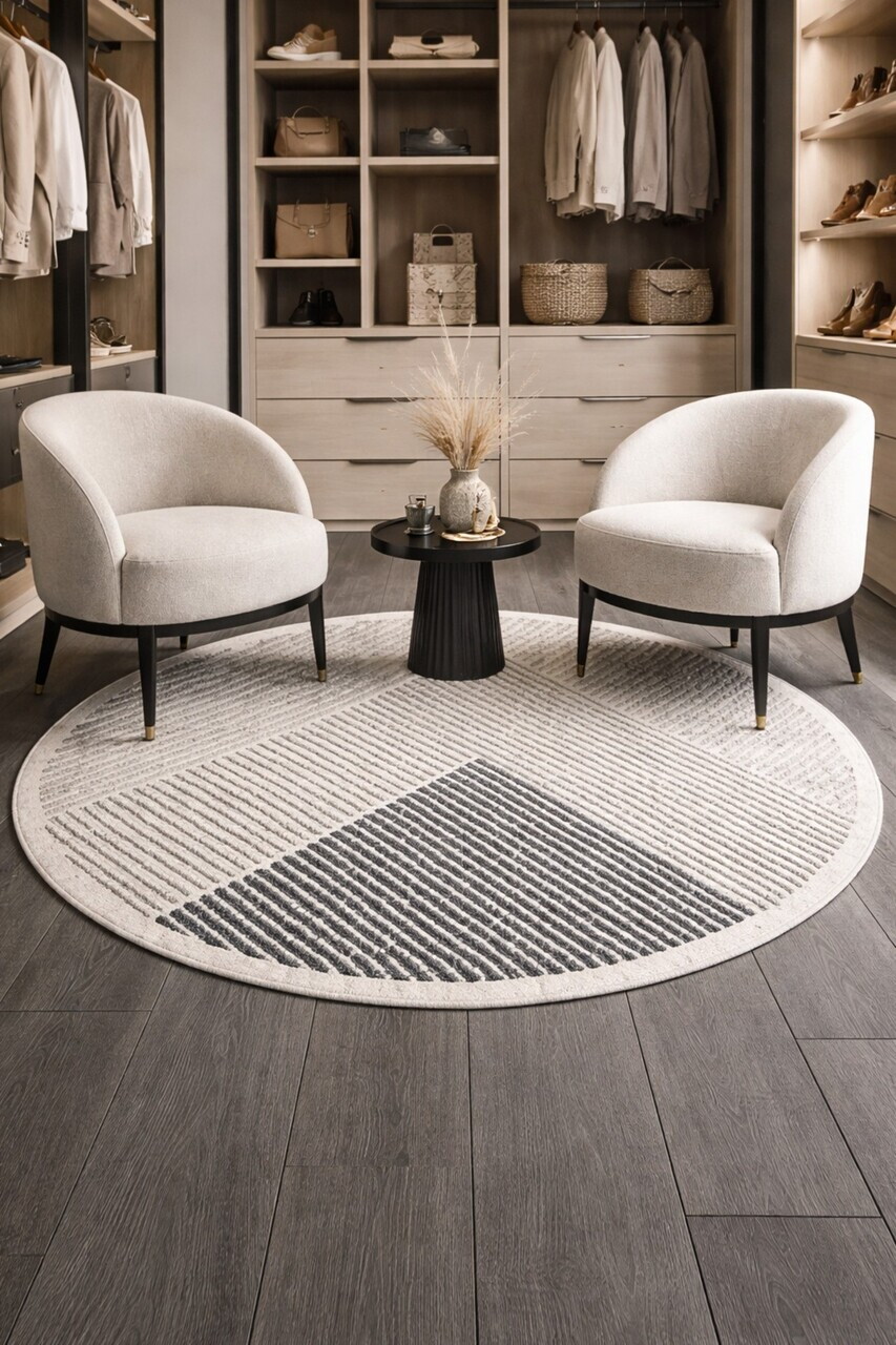 Covor, CLR-7247-HALI-112, 160x160 cm, Poliester, Bej