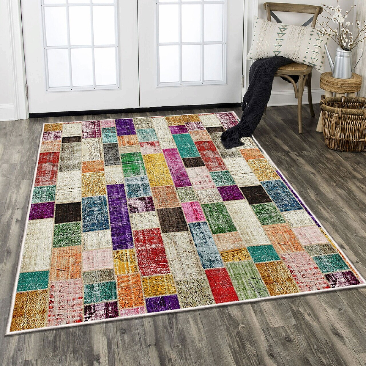 Covor Els1879 100x200 cm Catifea Multicolor