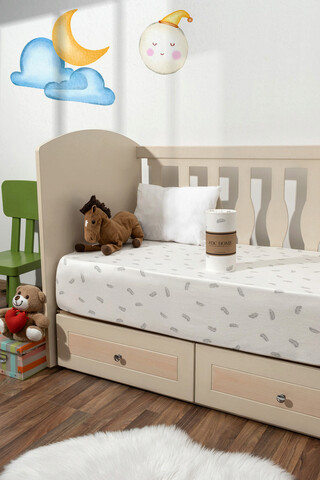 Cearceaf cu elastic pentru copii, Sleepy, DC Home, Bumbac DC Home