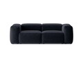 Canapea 2 locuri, Bergamo, Cosmopolitan Design, 224x108x70 cm, tesatura structurata, albastru navy
