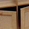 Comoda Notto, Homla, 110x35x72 cm, MDF/ratan, natur