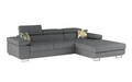 Coltar extensibil dreapta 4 locuri ELTAP, Armd-12, Armando, 289x203x85 cm, lemn/poliester, gri/verde
