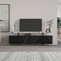 Comoda TV, Decortie, Hanley Bendir, 160 x 48 x 35.6 cm, pal melaminat, multicolor