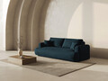 Canapea extensibila 3 locuri, Ella-120, Micadoni Home, 253x108x94 cm, catifea, petrol inchis