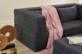 Canapea extensibilă cu 2 locuri, Balcab Home, 825BLC5402, Material: 100% ȘENILĂ, Antracit