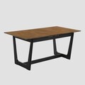 Masa extensibila Pahkel, Homla, 140-175x90x76 cm, lemn de cauciuc, maro