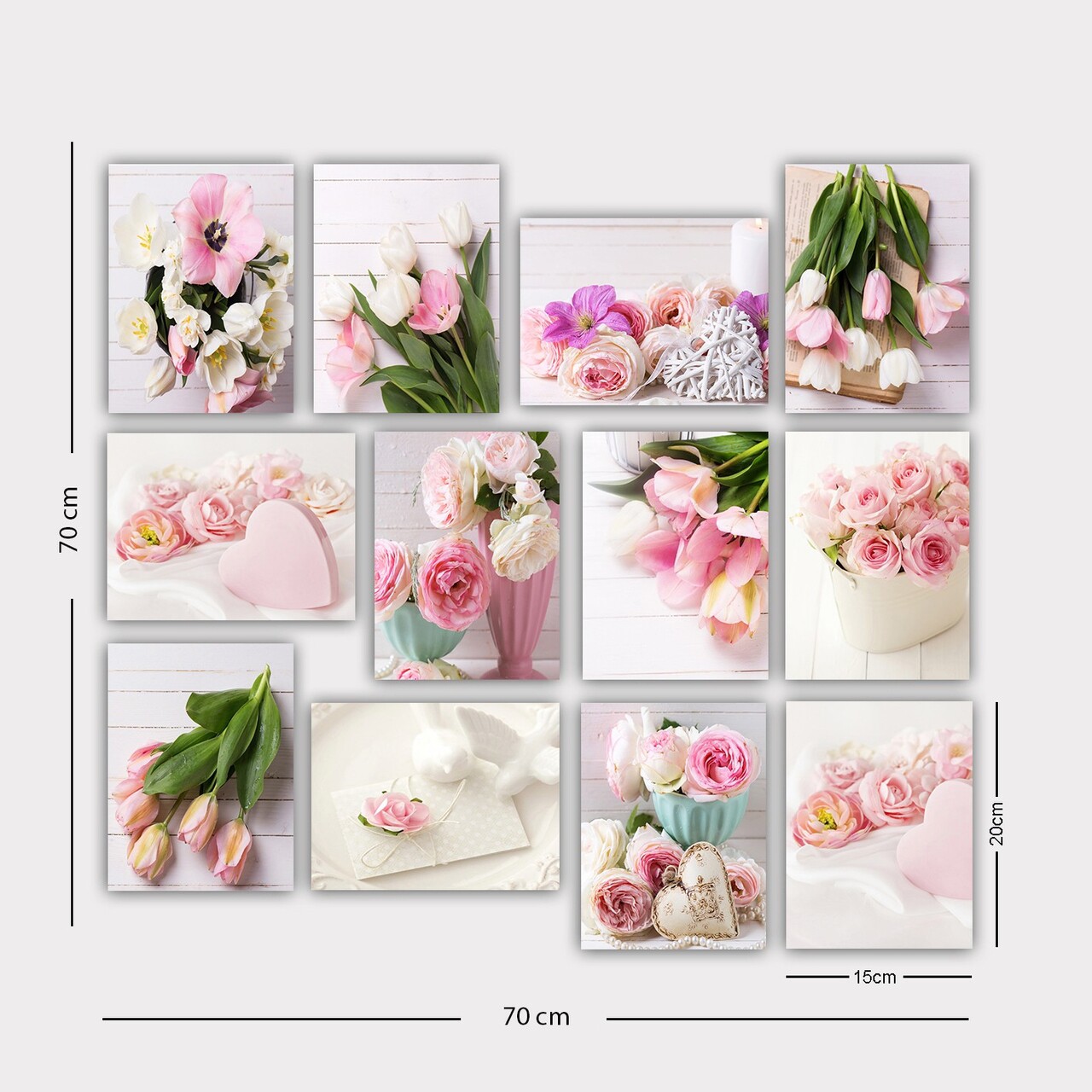 Set 12 tablouri decorative, 12MDF40YS, 20 x 15 cm, 12 piese, Multicolor - view 2