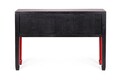 Consola Jinan, Bizzotto, 128x30x88 cm, lemn reciclat de ulm, negru