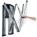 Uscator rufe cu montare pe perete + husa de protectie, Brabantia, WallFix, 24 m capacitate de uscare, cu fixare pe perete, otel, gri metalizat