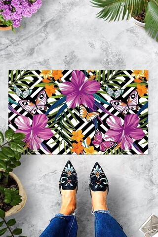 Covoraș din PVC, Flower Garden, 40x60 cm, PVC, Multicolor