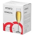 Set 6 pahare pentru sampanie, Krosno, Venezia, 200 ml, sticla cristal